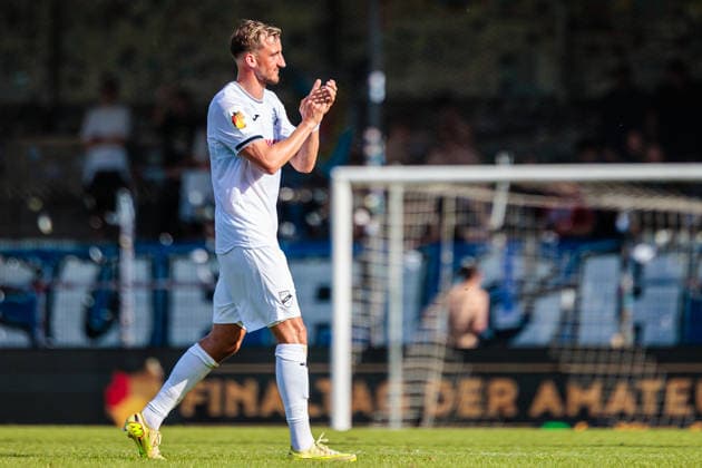 Michel Julius Stoecker (SC Verl, 24) wird zum letzten Mal beim SC Verl ausgewechselt GER, SC Verl vs. SF Lotte, Fussball, Westfalenpokal, Finale, Spielzeit 2025 2026, 23.05.2026 DFL Regulations prohibit any use of photographers as image sequences and or quasi-video. GER, SC Verl vs. SF Lotte, Fussball, Westfalenpokal, Finale, Spielzeit 2025 2026, 23.05.2026 Verl Copyright: xEibner-Pressefoto JanxRollingerx EP_JSK