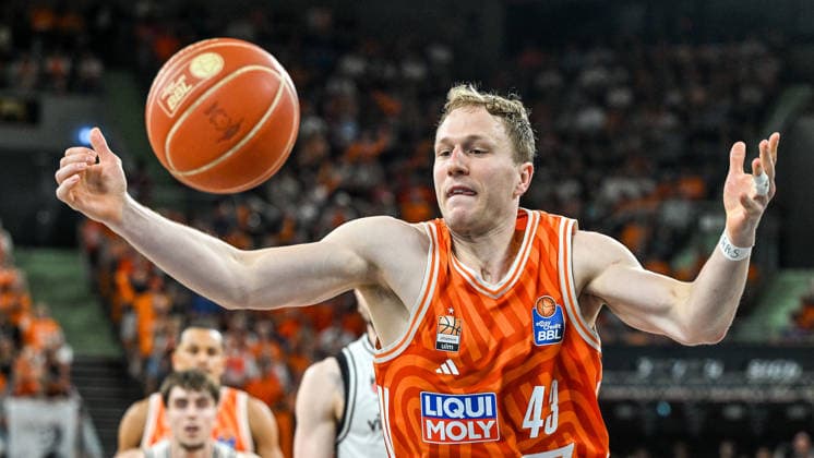 GER, BBL, Playoffs, ratiopharm Ulm vs BMA365 Bamberg Baskets 23.05.2026, ratiopharm arena, Neu-Ulm, GER, BBL, Playoffs, ratiopharm Ulm vs BMA365 Bamberg Baskets, im Bild Christian Sengfelder (Ulm, 43)