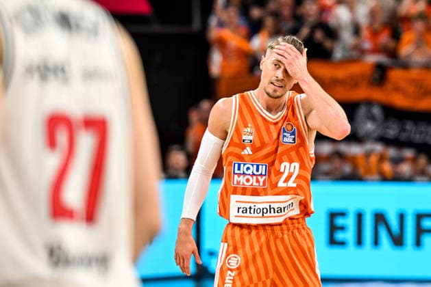 GER, BBL, Playoffs, ratiopharm Ulm vs BMA365 Bamberg Baskets 23.05.2026, ratiopharm arena, Neu-Ulm, GER, BBL, Playoffs, ratiopharm Ulm vs BMA365 Bamberg Baskets, im Bild Thomas Klepeisz (Ulm, 22)
