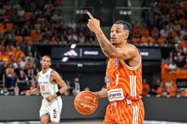 GER, BBL, Playoffs, ratiopharm Ulm vs BMA365 Bamberg Baskets 23.05.2026, ratiopharm arena, Neu-Ulm, GER, BBL, Playoffs, ratiopharm Ulm vs BMA365 Bamberg Baskets, im Bild Nelson Weidemann (Ulm, 0)