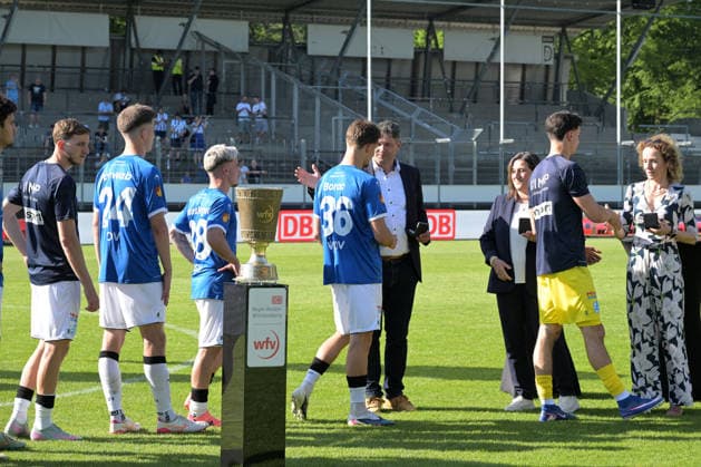 Vize-Pokalsieger die Stuttgarter Kickers SV Stuttgarter Kickers vs. SG Sonnenhof Grossaspach, Fussball, Maenner, DB-Regio wfv-Pokalfinale, Saison 2025 2026, 23.05.2026 SV Stuttgarter Kickers vs. SG Sonnenhof Grossaspach, Fussball, Maenner, DB-Regio wfv-Pokalfinale, Saison 2025 2026, 23.05.2026 Stuttgart Copyright: xEibner-Pressefoto TobiasxBaurx EP_TBR