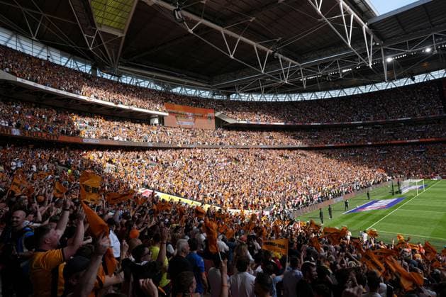 Congratulations on the IBS for Hull City Hull City v Middlesbrough, EFL Sky Bet Championship, Play-Off Final, Football, Wembley Stadium, London, UK - 23 May 2026London Wembley Stadium United Kingdom EDITORIAL USE ONLY No use with unauthorised audio, video, data, fixture lists, club league logos or live services. Online in-match use limited to 120 images, no video emulation. No use in betting, games or single club league player publications. Copyright: xJoexToth Shutterstockx 16887366kh