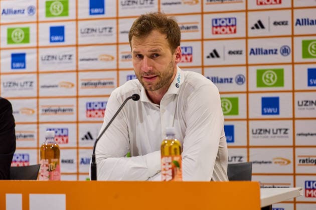 Anton Gavel (BMA365 Bamberg Baskets, Headcoach) in der Pressekonferenz GER, ratiopharm ulm vs. Bamberg Baskets, Basketball, Playoffs, Viertelfinale, 3. Spiel, EasyCredit BBL, Spielzeit 2025 2026, 23.05.2026 GER, ratiopharm ulm vs. Bamberg Baskets, Basketball, Playoffs, Viertelfinale, 3. Spiel, EasyCredit BBL, Spielzeit 2025 2026, 23.05.2026 Neu-Ulm Copyright: xEibner-Pressefoto GeraldxOelze-dexStoppanyx EP_ODS