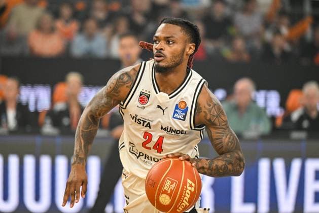 GER, BBL, Playoffs, ratiopharm Ulm vs BMA365 Bamberg Baskets 23.05.2026, ratiopharm arena, Neu-Ulm, GER, BBL, Playoffs, ratiopharm Ulm vs BMA365 Bamberg Baskets, im Bild Cobe Williams (Bamberg, 24)