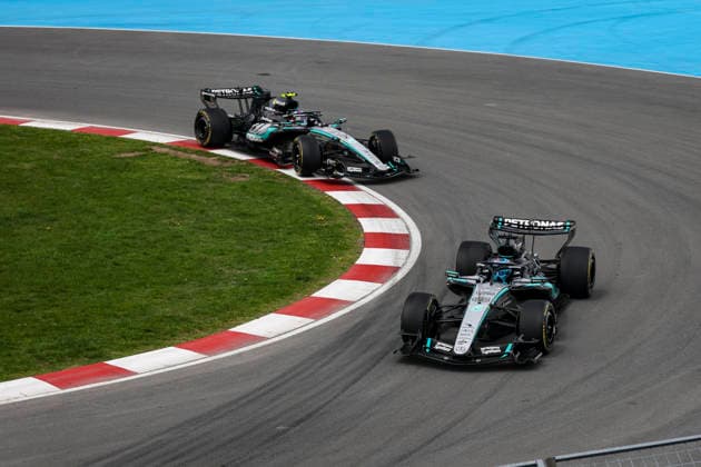 F1 - CANADIAN GRAND PRIX 2026 63 RUSSELL George (gbr), Mercedes AMG F1 Team W17, action 12 KIMI ANTONELLI Andrea (ita), Mercedes AMG F1 Team W17, action during the Formula 1 Grand Prix du Canada 2026, 5th round of the 2026 Formula One World Championship, WM, Weltmeisterschaft from May 22 to 24, 2026 on the Circuit Gilles Villeneuve, in Montrà al, Canada - Montrà alCanada Copyright: xXavixBonillax