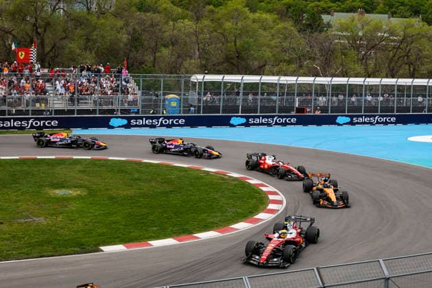 F1 - CANADIAN GRAND PRIX 2026 44 HAMILTON Lewis (gbr), Scuderia Ferrari SF-26, action 81 PIASTRI Oscar (aus), McLaren F1 Team MCL40, action 16 LECLERC Charles (mco), Scuderia Ferrari SF-26, action 03 VERSTAPPEN Max (nld), Red Bull Racing Ford RB22, action 06 HADJAR Isack (fra), Red Bull Racing Ford RB22, action during the Formula 1 Grand Prix du Canada 2026, 5th round of the 2026 Formula One World Championship, WM, Weltmeisterschaft from May 22 to 24, 2026 on the Circuit Gilles Villeneuve, in Montrà al, Canada - Montrà alCanada Copyright: xXavixBonillax