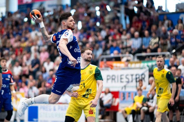 Csaba Leimeter (HBW Balingen Weilstetten, 55), HBW Balingen Weilstetten vs. VFL Eintracht Hagen, Handball, 2. Bundesliga, 33. Spieltag, Saison 2025 2026, 23.05.2026, Eibner-Pressefoto Andreas Ulmer HBW Balingen Weilstetten vs. VFL Eintracht Hagen, Handball, 2. Bundesliga, 33. Spieltag, Saison 2025 2026, 23.05.2026, Balingen Copyright: xEibner-Pressefoto AndreasxUlmerx EP_AUR