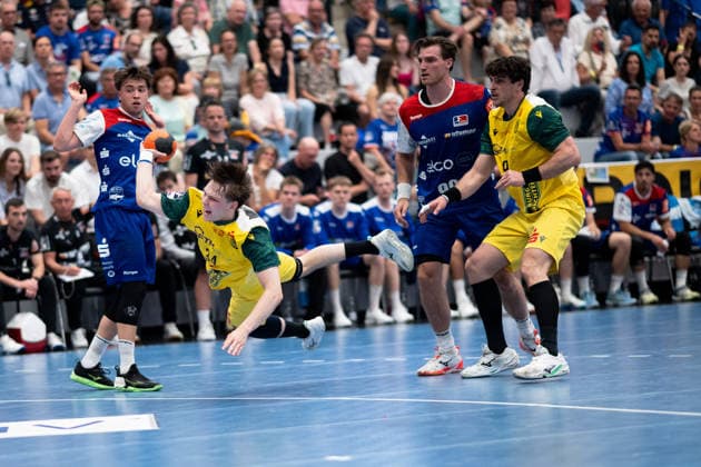 Linus Kutz (VFL Eintracht Hagen, 34), beim Wurf HBW Balingen Weilstetten vs. VFL Eintracht Hagen, Handball, 2. Bundesliga, 33. Spieltag, Saison 2025 2026, 23.05.2026, Eibner-Pressefoto Andreas Ulmer HBW Balingen Weilstetten vs. VFL Eintracht Hagen, Handball, 2. Bundesliga, 33. Spieltag, Saison 2025 2026, 23.05.2026, Balingen Copyright: xEibner-Pressefoto AndreasxUlmerx EP_AUR