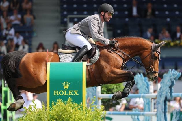 Philipp Weishaupt (GER) mit Pferd Aberdeen Z, 2. Platz, bester Deutscher, S9 - Preis des Handwerks, Youngster-Tour Finale, CSIYH1* - Springprüfung mit Stechen für junge Pferde , Weltfest des Pferdesports, World Equestrian Festival, TSCHIO Aachen 2026, TSCHIO statt CHIO 2026, Aachener Soers, 22. bis 24. Mai 2026, Reitsport, 24.05.2026, Aachen Aachener Soers Deutschland