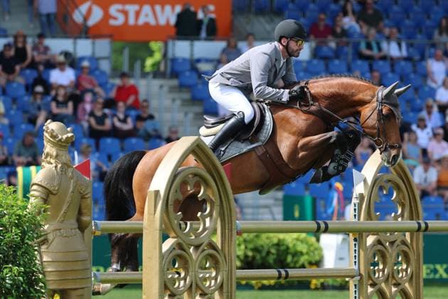 Philipp Weishaupt (GER) mit Pferd Aberdeen Z, 2. Platz, bester Deutscher, S9 - Preis des Handwerks, Youngster-Tour Finale, CSIYH1* - Springprüfung mit Stechen für junge Pferde , Weltfest des Pferdesports, World Equestrian Festival, TSCHIO Aachen 2026, TSCHIO statt CHIO 2026, Aachener Soers, 22. bis 24. Mai 2026, Reitsport, 24.05.2026, Aachen Aachener Soers Deutschland
