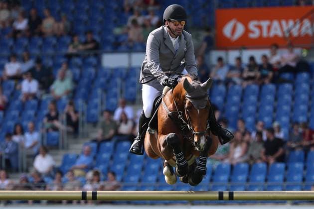 Philipp Weishaupt (GER) mit Pferd Aberdeen Z, 2. Platz, bester Deutscher, S9 - Preis des Handwerks, Youngster-Tour Finale, CSIYH1* - Springprüfung mit Stechen für junge Pferde , Weltfest des Pferdesports, World Equestrian Festival, TSCHIO Aachen 2026, TSCHIO statt CHIO 2026, Aachener Soers, 22. bis 24. Mai 2026, Reitsport, 24.05.2026, Aachen Aachener Soers Deutschland