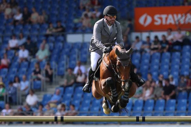 Philipp Weishaupt (GER) mit Pferd Aberdeen Z, 2. Platz, bester Deutscher, S9 - Preis des Handwerks, Youngster-Tour Finale, CSIYH1* - Springprüfung mit Stechen für junge Pferde , Weltfest des Pferdesports, World Equestrian Festival, TSCHIO Aachen 2026, TSCHIO statt CHIO 2026, Aachener Soers, 22. bis 24. Mai 2026, Reitsport, 24.05.2026, Aachen Aachener Soers Deutschland