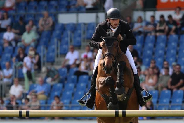 Richard Vogel (GER) mit Pferd United Call JPS, Sohn von Spitzenpferd United Touch, S9 - Preis des Handwerks, Youngster-Tour Finale, CSIYH1* - Springprüfung mit Stechen für junge Pferde , Weltfest des Pferdesports, World Equestrian Festival, TSCHIO Aachen 2026, TSCHIO statt CHIO 2026, Aachener Soers, 22. bis 24. Mai 2026, Reitsport, 24.05.2026, Aachen Aachener Soers Deutschland