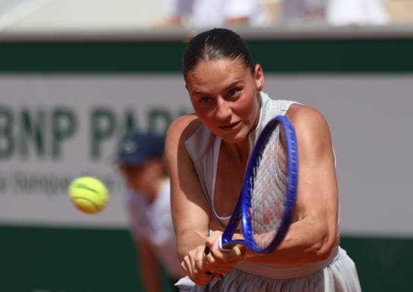 May 24, 2026, Paris, Ile De France, Francja: MARTA KOSTYUK of Ukraine during the match against O. Selekhmeteva of Spain in the first round of tennis tournament Roland Garros, Paris, France. Kostyuk won 6:2, 6:3, Tennis, Roland Garros 2026 - Marta Kostyuk 6:2, 6:3 - ZUMAc278 20260524_zsp_c278_013 Copyright: xMarcinxCholewinskix