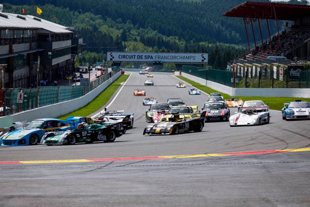 LE MANS CLASSIC SERIES 2026 - SPA-CLASSIC 21 EMBERSON John (gbr), GREENSALL Nigel (gbr), Chevron B26 1974, Proto 2 -2L, Classic Endurance Racing 2, action, start during the 2026 Spa-Classic, 2nd round of the Le Mans Classic Series 2026, from May 22 to 24 in Circuit de Spa-Francorchamps, in Stavelot, Belgium - StavelotBelgium Copyright: xGREGORYxLENORMANDx