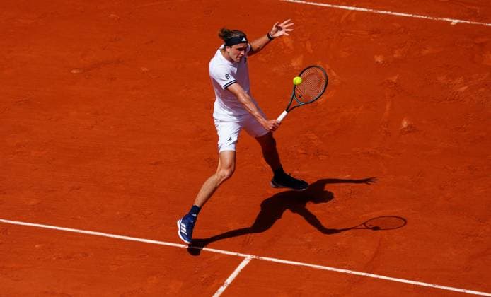 Alexander Zverev in first round action French Open Tennis, Day One, Tennis, Roland Garros, Paris, France - 24 May 2026Paris Roland Garros France EDITORIAL USE ONLY No use with unauthorised audio, video, data, fixture lists, club league logos or live services. Online in-match use limited to 120 images, no video emulation. No use in betting, games or single club league player publications. Copyright: xJavierxGarcia Shutterstockx 16889883ak