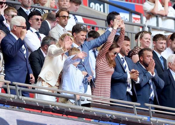 Bolton Wanderers Chairwoman Sharon Brittan (right) celebrates after winning the EFL Championship Play-off Final and promotion to the Premier League Bolton Wanderers v Stockport County, EFL Sky Bet League One, Play-Off Final, Football, Wembley Stadium, London, UK - 24 May 2026London Wembley Stadium United Kingdom EDITORIAL USE ONLY No use with unauthorised audio, video, data, fixture lists, club league logos or live services. Online in-match use limited to 120 images, no video emulation. No use in betting, games or single club league player publications. Copyright: xKieranxMcManus Shutterstockx 16889802ea
