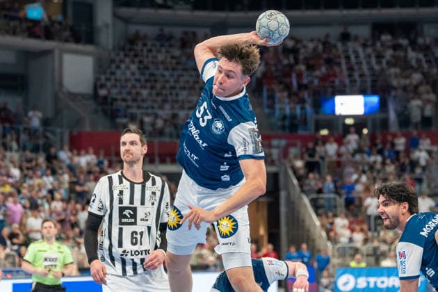Soeren Steinhaus (Bergischer HC 06, 53) beim Wurf. Bergischer HC vs. THW KIel, Handball, DAIKIN HBL, 32. Spieltag, Saison 2025 2026, 24.05.2026 Bergischer HC vs. THW Kiel, Handball, DAIKIN HBL, 32. Spieltag, Saison 2025 2026, 24.05.2026 Duesseldorf Copyright: xEibner-Pressefoto ThomasxHaeslerx EP_THR