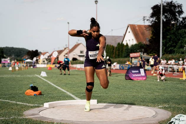 Yemisi Mabry (MTG Mannheim, 93, Kugelstossen Frauen), GER, Leichtathletik, Athletics, Pfingstsportfest, Rehlingen, 24.05.2026, GER, Leichtathletik, Athletics, Pfingstsportfest, Rehlingen, 24.05.2026 Rehlingen Copyright: xStefanxMayerx EP_SMR