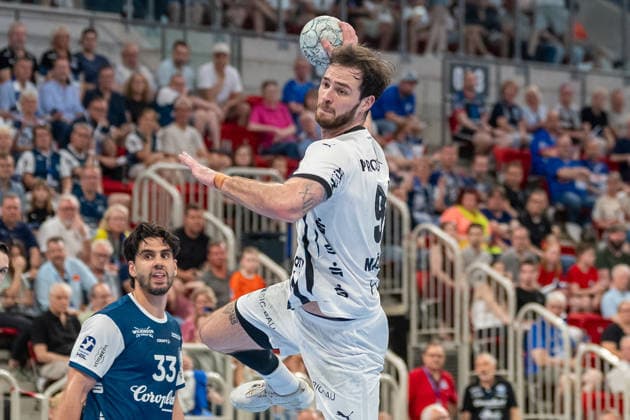 Veron Nacinovic (THW Kiel, 93) beim Wurf. Bergischer HC vs. THW KIel, Handball, DAIKIN HBL, 32. Spieltag, Saison 2025 2026, 24.05.2026 Bergischer HC vs. THW Kiel, Handball, DAIKIN HBL, 32. Spieltag, Saison 2025 2026, 24.05.2026 Duesseldorf Copyright: xEibner-Pressefoto ThomasxHaeslerx EP_THR