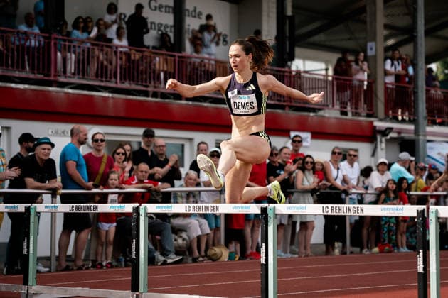 Eileen Demes (TV 1861 Neu-Isenburg, 32, 400m Huerden Frauen), GER, Leichtathletik, Athletics, Pfingstsportfest, Rehlingen, 24.05.2026, GER, Leichtathletik, Athletics, Pfingstsportfest, Rehlingen, 24.05.2026 Rehlingen Copyright: xStefanxMayerx EP_SMR