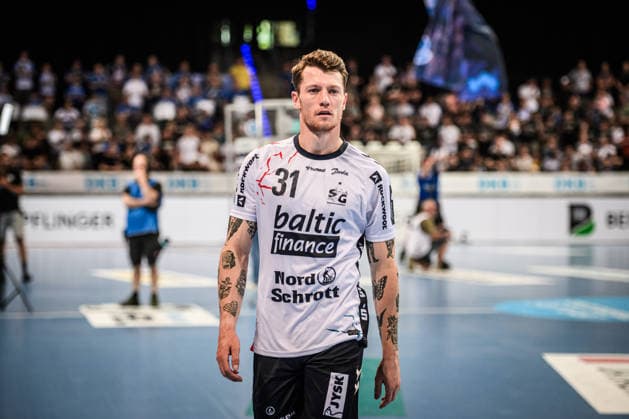 Emil Jakobsen (SG Flensburg-Handewitt, 31) - nachdenklicher Blick, sichtlich enttaeuscht nach Auswaertsniederlage in Stuttgart GER, TVB Stuttgart - SG Flensburg-Handewitt, DAIKIN HBL, Handball, Bundesliga, 32. Spieltag, Spielzeit 2025 2026, 24.05.2026 GER, TVB Stuttgart - SG Flensburg-Handewitt, DAIKIN HBL, Handball, Bundesliga, 32. Spieltag, Spielzeit 2025 2026, 24.05.2026 Stuttgart Copyright: xSandyxDinkelackerx EP_SDR