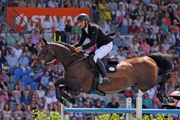 Richard Vogel (GER) mit Pferd United Touch S, 1. Platz, Sieger, Rolex Grand Slam of Show Jumping, Springprüfung mit zwei Umläufen und Stechen , Weltfest des Pferdesports, World Equestrian Festival, TSCHIO Aachen 2026, TSCHIO statt CHIO 2026, Aachener Soers, 22. bis 24. Mai 2026, Reitsport, 24.05.2026, Aachen Aachener Soers Deutschland