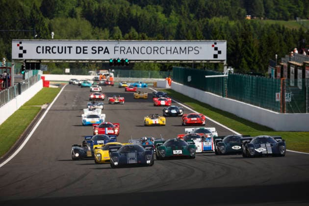 LE MANS CLASSIC SERIES 2026 - SPA-CLASSIC 70 MAGNUSSEN Jan (dnk), WARD Chris (gbr), Lola T70 Mk.3B GT 1969, Proto 1 +2L, Classic Endurance Racing 1, action with 35 MILLE Armand (fra), Lola T70 Mk.3B GT 1969, Proto 1 +2L, Classic Endurance Racing 1 during the 2026 Spa-Classic, 2nd round of the Le Mans Classic Series 2026, from May 22 to 24 in Circuit de Spa-Francorchamps, in Stavelot, Belgium - StavelotBelgium Copyright: xGREGORYxLENORMANDx