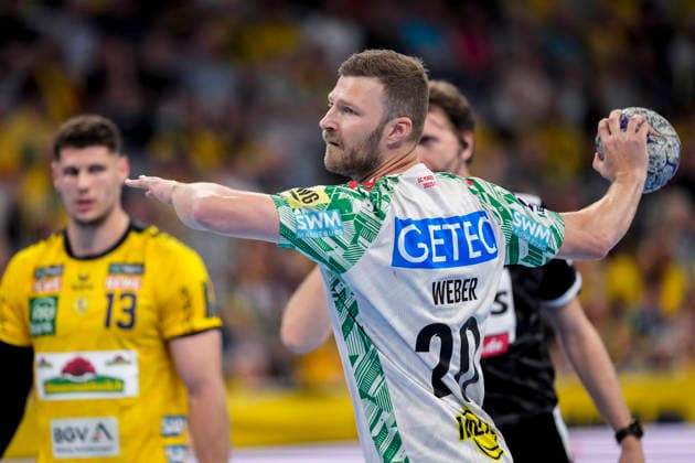 Philipp Weber (SCM, 20), Einzelbild, Einzelfoto, beim Siebenmeter, 7-Meter, Strafwurf, Spielszene, Action, Aktion, 24.05.2026, Mannheim (Deutschland), Handball, Bundesliga, Rhein-Neckar Löwen - SC Magdeburg