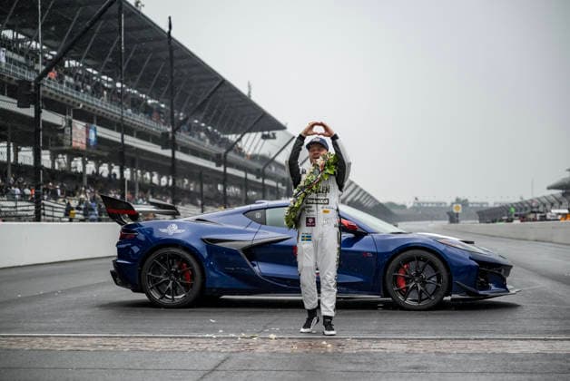 May 24, 2026, Speedway, Indiana, USA: IndyCar, Indy Car, IRL, USA SERIES driver, FELIX ROSENQVIST (60) (SWE) of Varnamo, Sweden, wins the Indianapolis 500 at Indianapolis Motor Speedway in SPEEDWAY, Indiana. INDYCAR SERIES: May 24, 2026: Indianapolis 500: Felix Rosenqvist - ZUMAa161 20260524_aaa_a161_019 Copyright: xDavidxDahl GMGx