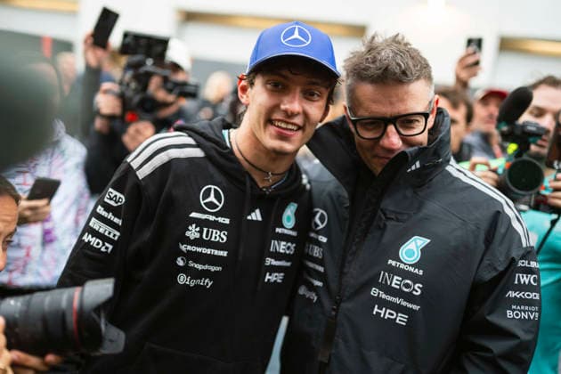 F1 - CANADIAN GRAND PRIX 2026 BONNINGTON Peter, Race engineer of Mercedes AMG F1 Team, KIMI ANTONELLI Andrea (ita), Mercedes AMG F1 Team W16, portrait during the Formula 1 Grand Prix du Canada 2026, 5th round of the 2026 Formula One World Championship, WM, Weltmeisterschaft from May 22 to 24, 2026 on the Circuit Gilles Villeneuve, in Montrà al, Canada - Montrà alCanada Copyright: xCharlyxLopezx
