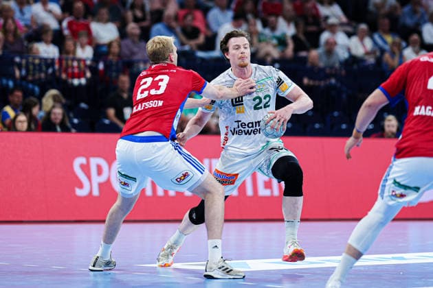 Einar Olafsson (Handball Verein Hamburg, 23), Erik Persson (Frisch Auf Goeppingen, 22) GER, Handball Sport Verein Hamburg vs. Frisch Auf Goeppingen, Handball, 1. Bundesliga, Spieltag 32, Saison 2025 2026, 25.05.2026 GER, Handball Sport Verein Hamburg vs. Frisch Auf Goeppingen, Handball, 1. Bundesliga, Spieltag 32, Saison 2025 2026, 25.05.2026 Hamburg Copyright: xEibner-Pressefoto MarcelxvonxFehrnx EP_MFN