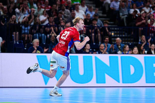 Torjubel Einar Olafsson (Handball Verein Hamburg, 23) GER, Handball Sport Verein Hamburg vs. Frisch Auf Goeppingen, Handball, 1. Bundesliga, Spieltag 32, Saison 2025 2026, 25.05.2026 GER, Handball Sport Verein Hamburg vs. Frisch Auf Goeppingen, Handball, 1. Bundesliga, Spieltag 32, Saison 2025 2026, 25.05.2026 Hamburg Copyright: xEibner-Pressefoto MarcelxvonxFehrnx EP_MFN