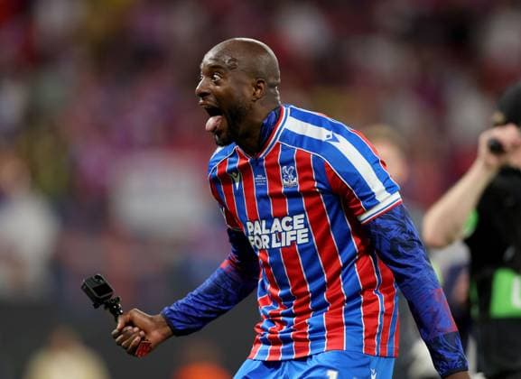 Jean-Philippe Mateta of Crystal Palace celebrates winning the UEFA Conference League Crystal Palace v Rayo Vallecano, UEFA Conference League, Final, Football, Red Bull Arena, Leipzig, Germany - 27 May 2026Leipzig Red Bull Arena Germany EDITORIAL USE ONLY No use with unauthorised audio, video, data, fixture lists, club league logos or live services. Online in-match use limited to 120 images, no video emulation. No use in betting, games or single club league player publications. Copyright: xKieranxMcManus Shutterstockx 16898266dt