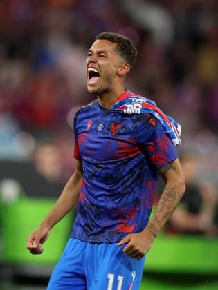 Brennan Johnson of Crystal Palace celebrates winning the UEFA Conference League Crystal Palace v Rayo Vallecano, UEFA Conference League, Final, Football, Red Bull Arena, Leipzig, Germany - 27 May 2026Leipzig Red Bull Arena Germany EDITORIAL USE ONLY No use with unauthorised audio, video, data, fixture lists, club league logos or live services. Online in-match use limited to 120 images, no video emulation. No use in betting, games or single club league player publications. Copyright: xKieranxMcManus Shutterstockx 16898266do