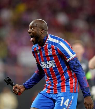 Jean-Philippe Mateta of Crystal Palace celebrates winning the UEFA Conference League Crystal Palace v Rayo Vallecano, UEFA Conference League, Final, Football, Red Bull Arena, Leipzig, Germany - 27 May 2026Leipzig Red Bull Arena Germany EDITORIAL USE ONLY No use with unauthorised audio, video, data, fixture lists, club league logos or live services. Online in-match use limited to 120 images, no video emulation. No use in betting, games or single club league player publications. Copyright: xKieranxMcManus Shutterstockx 16898266dp