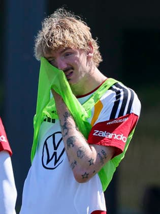Nick Woltemade (Germany) schaut enttaeuscht, , Training der deutschen Fussball Nationalmannschaft, Home Ground am 28. May 2026 in Herzogenaurach, Deutschland. (Foto von Marco Steinbrenner DeFodi Images) Nick Woltemade (Germany) looks dejected, , Training der deutschen Fussball Nationalmannschaft, Home Ground, May 28, 2026 in Herzogenaurach, Germany. (Photo by Marco Steinbrenner DeFodi Images) -
