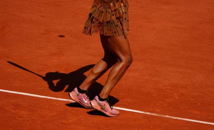 The Nike tennis shoes of Naomi Osaka French Open Tennis, Day Five, Tennis, Roland Garros, Paris, France - 28 May 2026Paris Roland Garros France EDITORIAL USE ONLY No use with unauthorised audio, video, data, fixture lists, club league logos or live services. Online in-match use limited to 120 images, no video emulation. No use in betting, games or single club league player publications. Copyright: xJavierxGarcia Shutterstockx 16898263cq