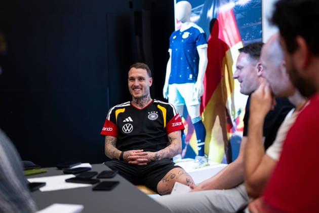 GER, Fußball Herren Nationalmannschaft Deutschland, Training, 28.05.2026, Adidas Homeground, Herzogenaurach, GER, Fußball Herren Nationalmannschaft Deutschland, Medienstunde, im Bild David Raum (Deutschland, 22),