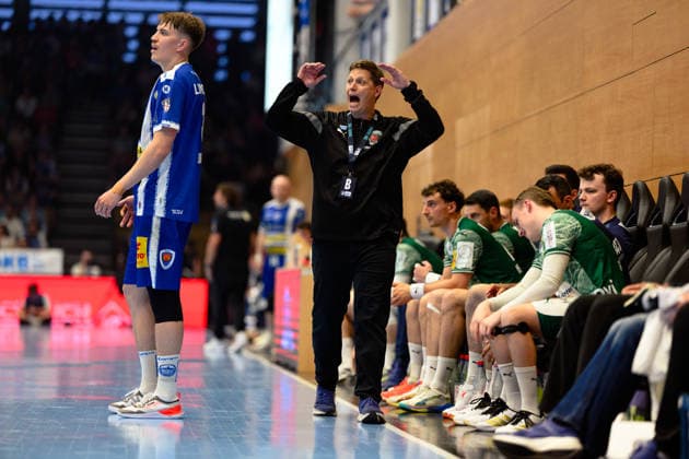 Nicolej Krickau (Fuechse Berlin, Trainer) lautstark zu seinem Team. GER, ThSV Eisenach gegen Fuechse Berlin, 1. Daikin Handballbundesliga, Handball, 30. Spieltag, Saison 2025 2026, 29.05.2026 GER, ThSV Eisenach gegen Fuechse Berlin, 1. Daikin Handballbundesliga, Handball, 30. Spieltag, Saison 2025 2026, 29.05.2026 Eisenach Copyright: xEibner-Pressefoto MartinxHerbstx EP_MHT
