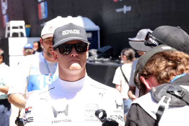 Mike Schumacher (GER) Honda 47 in der Boxengasse, Team Rahal Letterman Lanigan Racing, 1. freies Training, Detroit, Michigan, USA, 29.05.2026, IndyCar, Indy Car, IRL, USA Serie