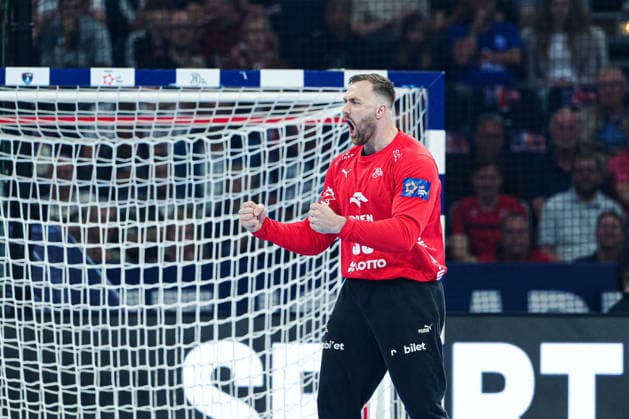 Jubel nach Parade Andreas Wolff (THW Kiel, 33) GER, Montpellier Handball vs. THW Kiel, Handball, EHF European League, Halbfinale, Saison 2025 2026, 30.05.2026 GER, Montpellier Handball vs. THW Kiel, Handball, EHF European League, Halbfinale, Saison 2025 2026, 30.05.2026 Hamburg Copyright: xEibner-Pressefoto MarcelxvonxFehrnx EP_MFN