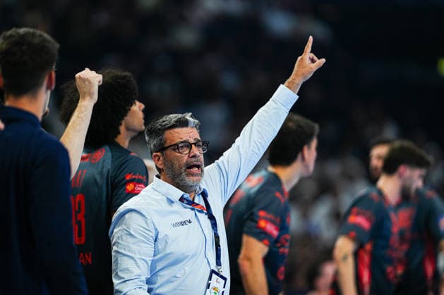 Erick Mathe (Montpellier Handball, Trainer) GER, Montpellier Handball vs. THW Kiel, Handball, EHF European League, Halbfinale, Saison 2025 2026, 30.05.2026 GER, Montpellier Handball vs. THW Kiel, Handball, EHF European League, Halbfinale, Saison 2025 2026, 30.05.2026 Hamburg Copyright: xEibner-Pressefoto MarcelxvonxFehrnx EP_MFN