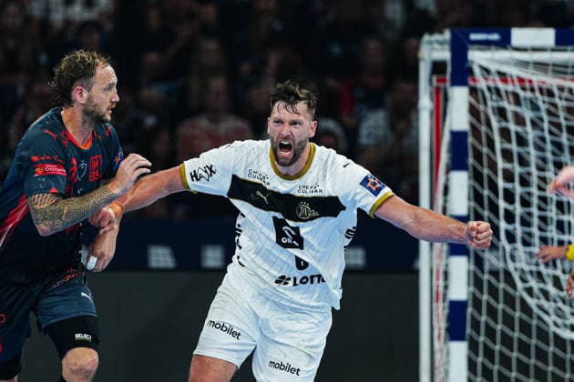Torjubel Harald Reinkind (THW Kiel, 06) GER, Montpellier Handball vs. THW Kiel, Handball, EHF European League, Halbfinale, Saison 2025 2026, 30.05.2026 GER, Montpellier Handball vs. THW Kiel, Handball, EHF European League, Halbfinale, Saison 2025 2026, 30.05.2026 Hamburg Copyright: xEibner-Pressefoto MarcelxvonxFehrnx EP_MFN