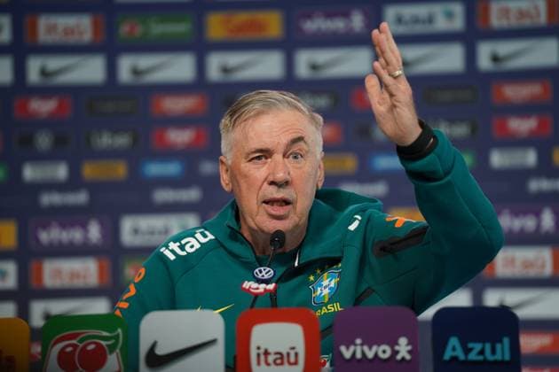 RECORD DATE NOT STATED Carlo Ancelotti gives a press conference, PK, Pressekonferenz at Granja Comary before the Brazilian national team, Nationalteam s friendly match. Teresopolis (RJ), 05 30 2026 - Sports Brazilian National Team CBF Football RJ - Coach Carlo Ancelotti during a press conference for the Brazilian national team, held at Granja Comary, in Teresopolis (RJ), this Saturday, May 30, 2026. The coach spoke about the team s preparation for the friendly match against Panama and the final adjustments before departing for the 2026 FIFA World Cup, WM, Weltmeisterschaft, Fussball (Foto: Leonardo Antonio Thenews2 imago images) SPO Copyright: xLeonardoxAntoniox
