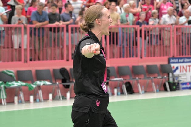 Miriam Hirsch (TusSies Metzingen, Trainerin) TusSies Metzingen vs. SV Union Halle-Neustadt , Handball, Alsco HBF, 7. Play-Off Ligaspieltag, Saison 2025 2026, 30.05.2026 TusSies Metzingen vs. SV Union Halle-Neustadt , Handball, Alsco HBF, 7. Play-Off Ligaspieltag, Saison 2025 2026, 30.05.2026 Tuebingen Copyright: xEibner-Pressefoto TobiasxBaurx EP_TBR