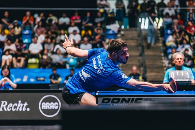 30.05.2026 Tischtennis, Herren, TTBL, Bundesliga, Playoff, Final Four, 1. FC Saarbrücken, Borussia Düsseldorf, TTC Schwalbe Bergneustadt, SV Werder Bremen, Halbfinale Patrick Franziska (Saarbrücken) Frankfurt am Main, Süwag Energi Hessen Deutschland