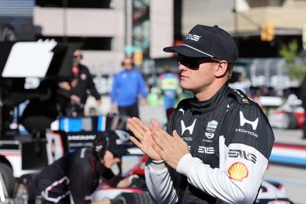 Mike Schumacher (GER) Honda 47 Hände reibend vor dem 2. freien Training, Boxengasse, GP Detroit, Michigan, USA, 30.05.2026, IndyCar, Indy Car, IRL, USA Serie, Rahal Lettermann Lanigan Racing,