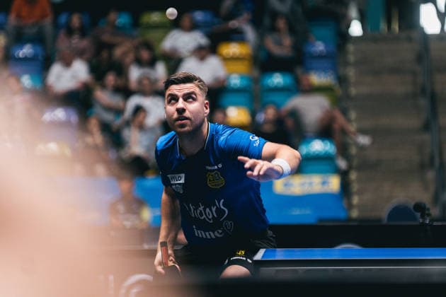 30.05.2026 Tischtennis, Herren, TTBL, Bundesliga, Playoff, Final Four, 1. FC Saarbrücken, Borussia Düsseldorf, TTC Schwalbe Bergneustadt, SV Werder Bremen, Halbfinale Darko Jorgic (Saarbrücken) Frankfurt am Main, Süwag Energi Hessen Deutschland
