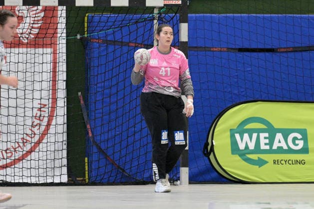 Neele Brandt (TuS Lintfort, 41) im Tor am mit Ball TG Nuertingen vs. TuS Lintfort , Handball, 2.Alsco HBF, 30.Ligaspieltag, Saison 2025 2026, 30.05.2026 TG Nuertingen vs. TuS Lintfort , Handball, 2.Alsco HBF, 30.Ligaspieltag, Saison 2025 2026, 30.05.2026 Nuertingen Copyright: xEibner-Pressefoto TobiasxBaurx EP_TBR